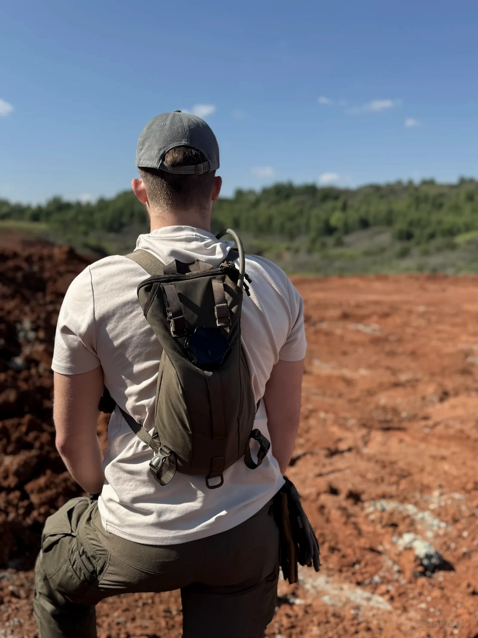 Hydration pack worn on the back